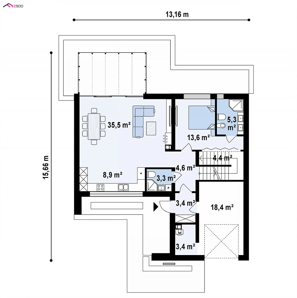 План проекта дома S3-180-3 фото 1
