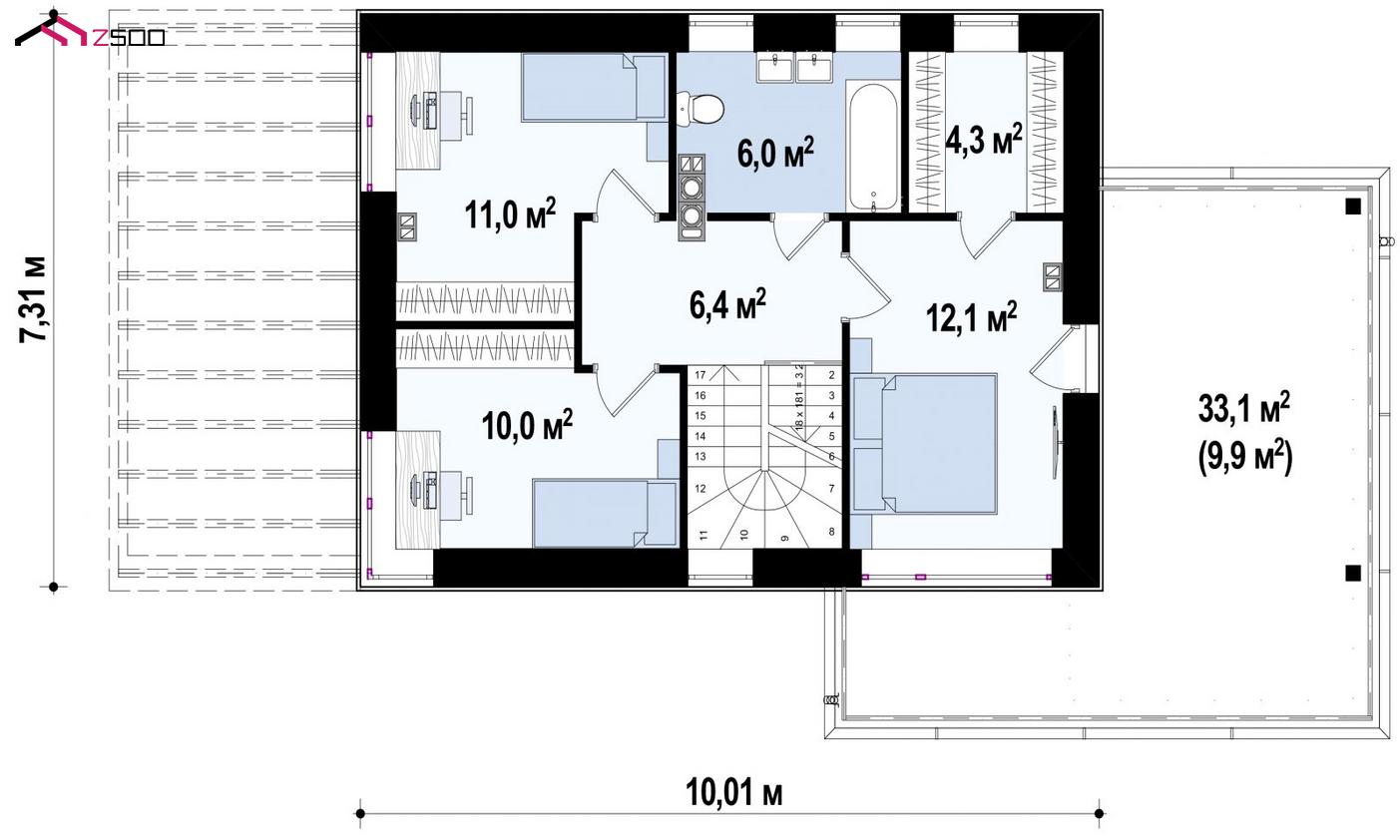 План проекта дома S3-160-1 фото 2