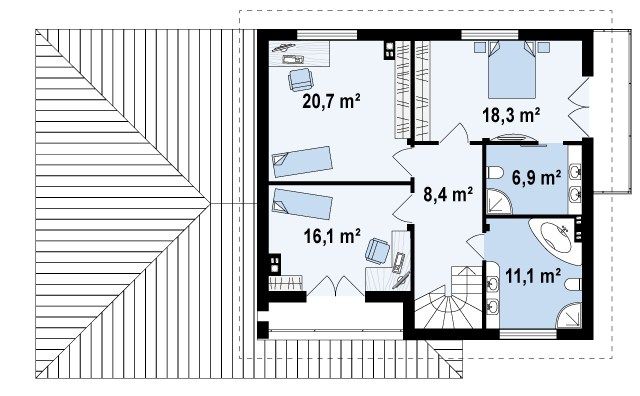 План проекта дома S3-226-1 фото 2