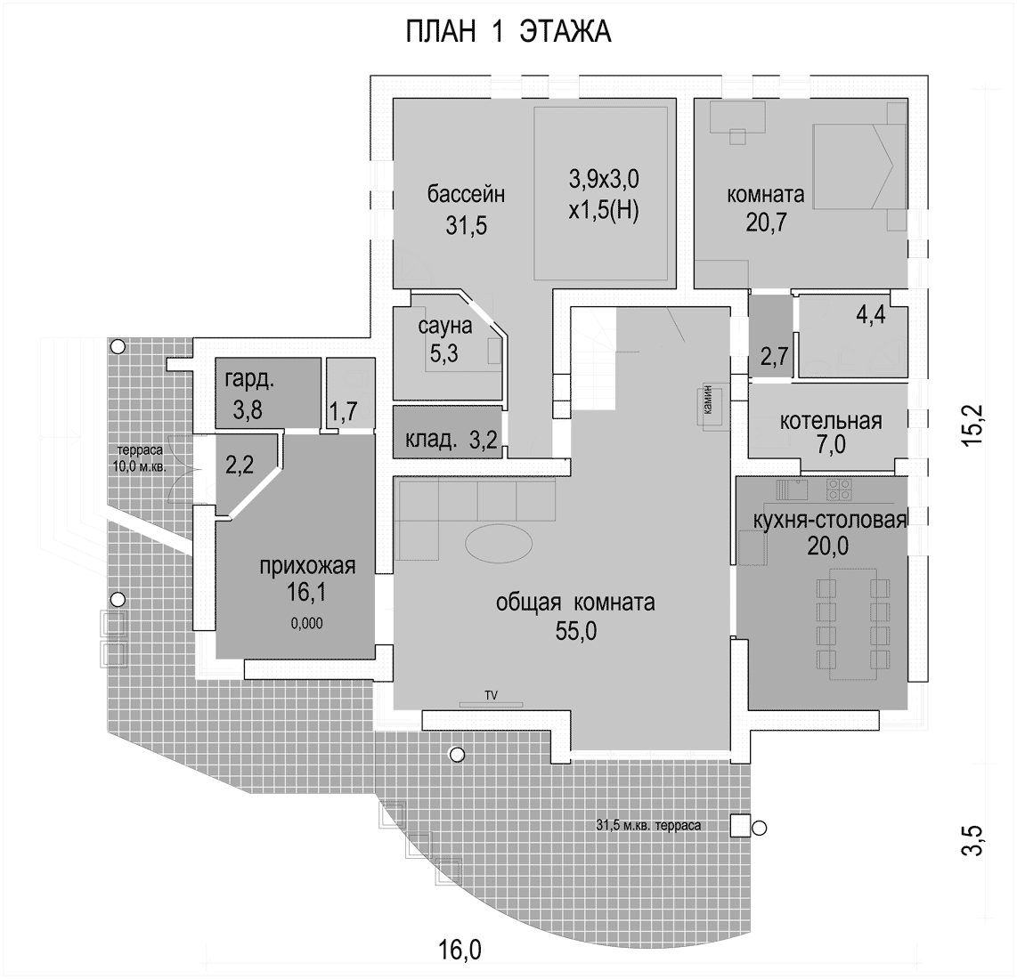 План проекта дома S1-251 фото 1