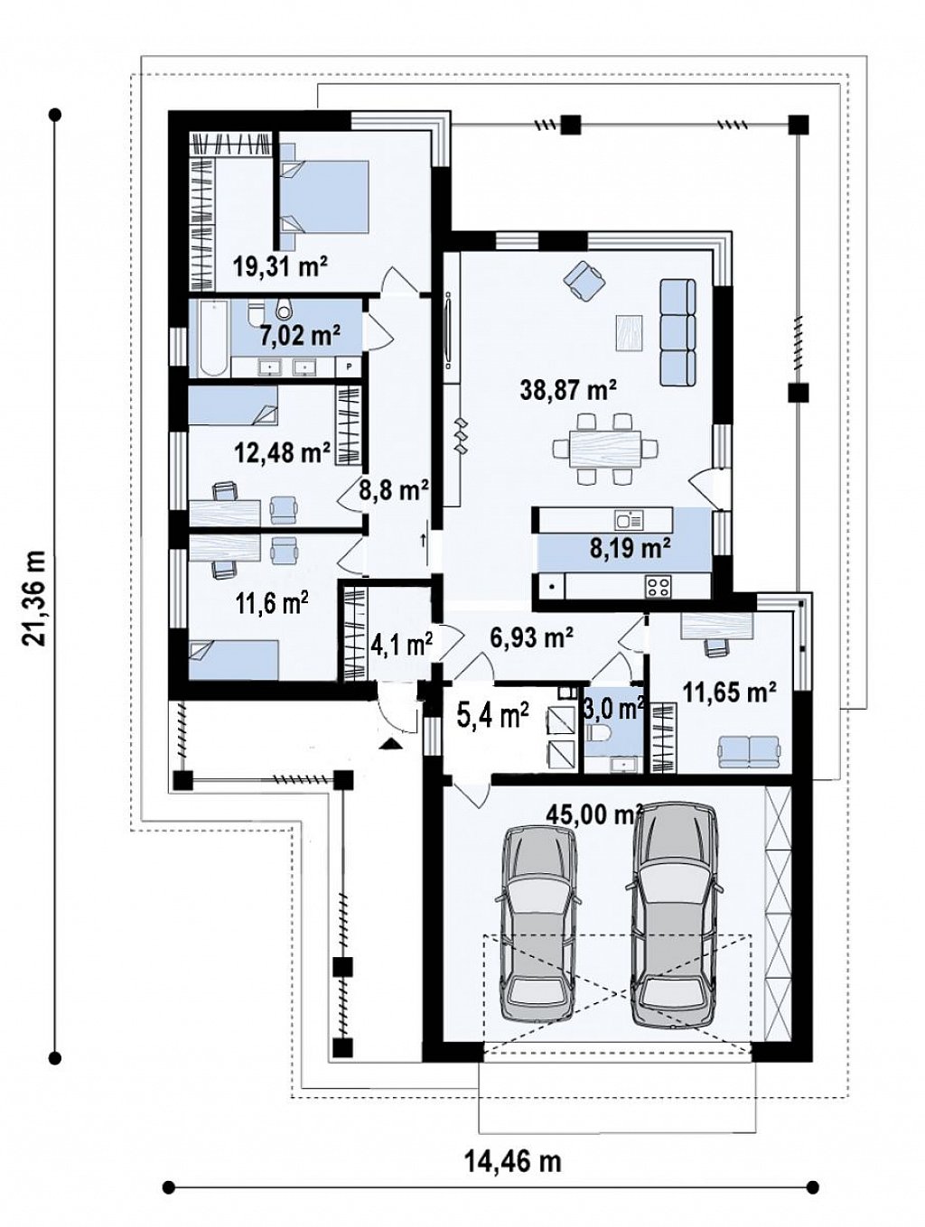 План проекта дома S3-183-6 фото 1