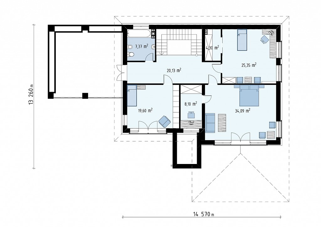 План проекта дома S3-268-1 фото 2