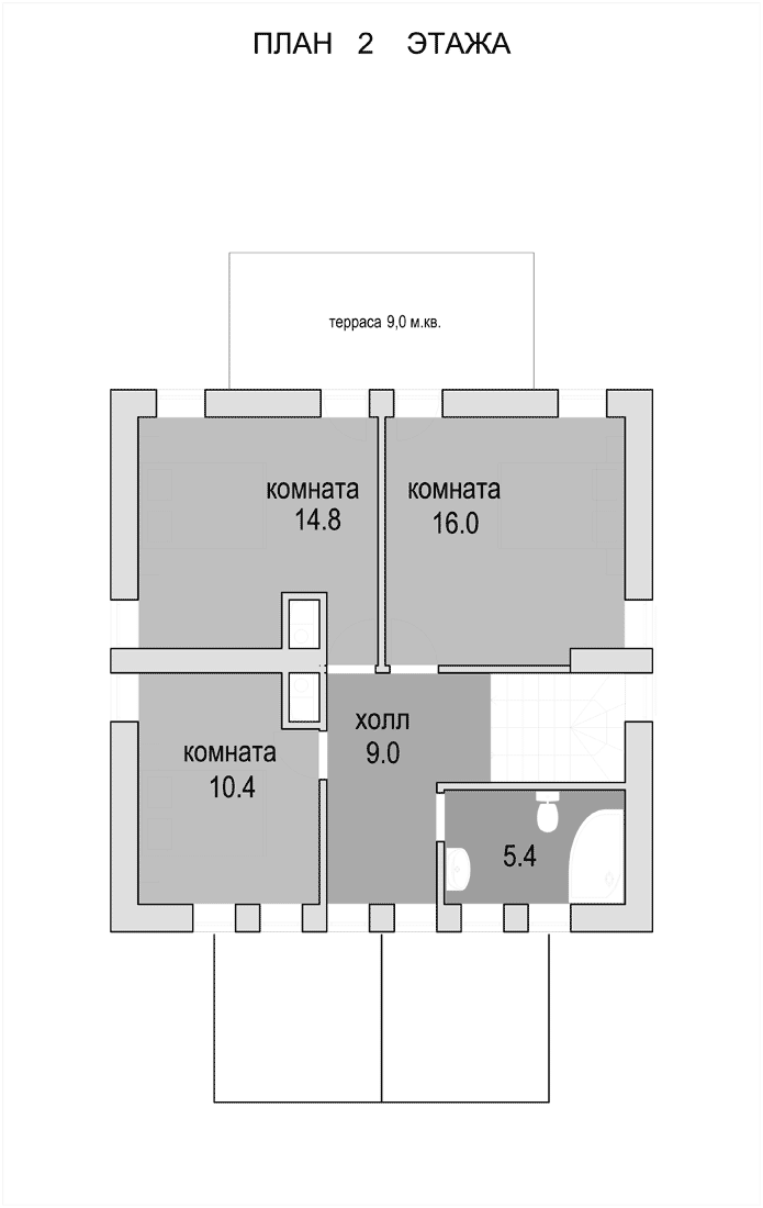 План проекта дома S1-128-3 фото 2