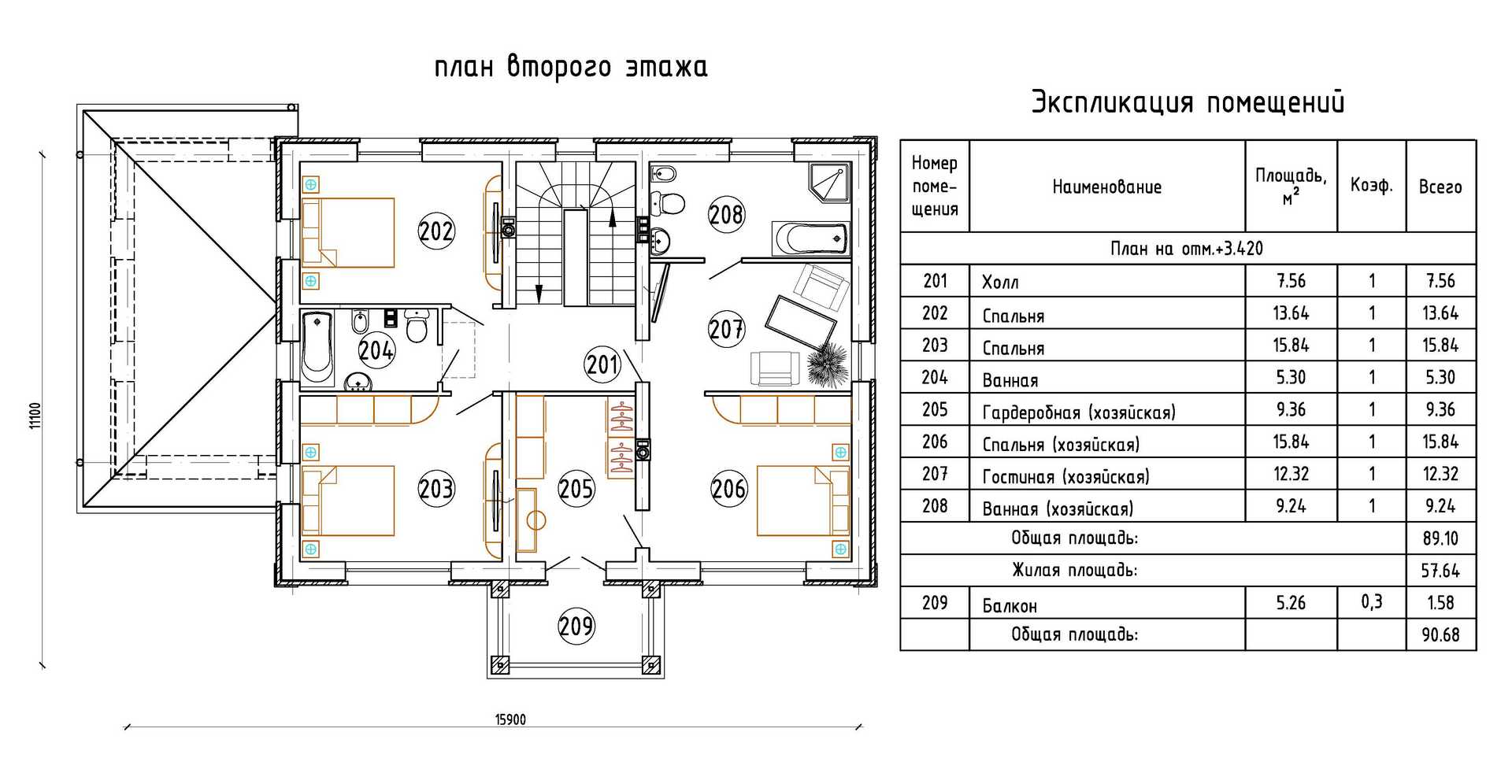 План проекта дома S-216 фото 2