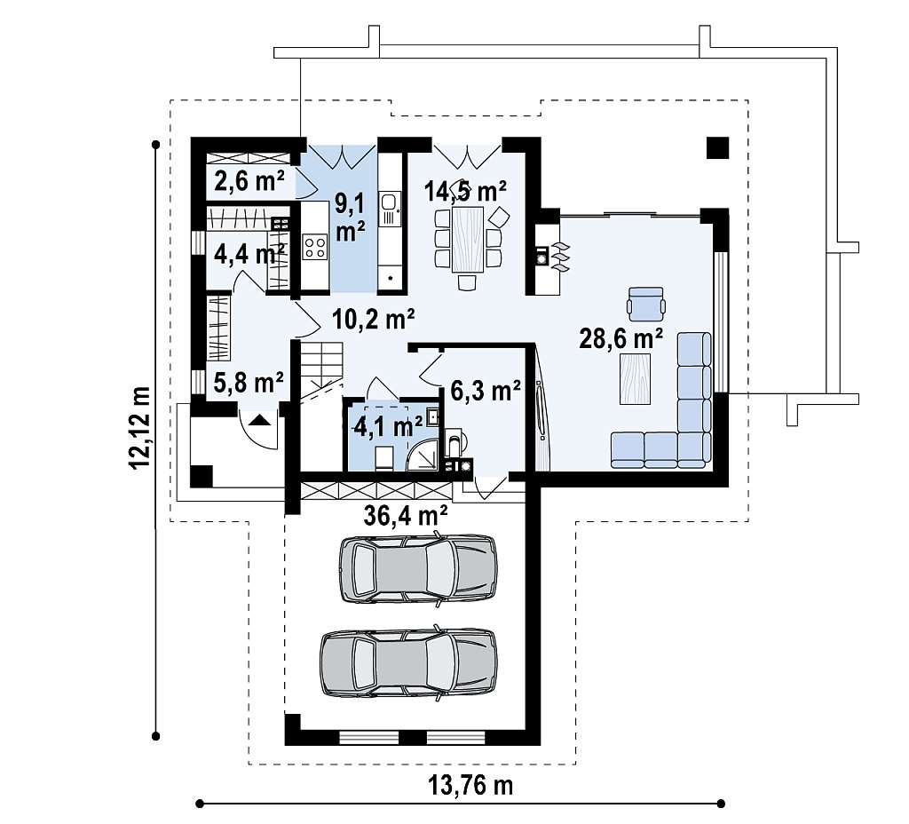 План проекта дома S3-251 фото 1