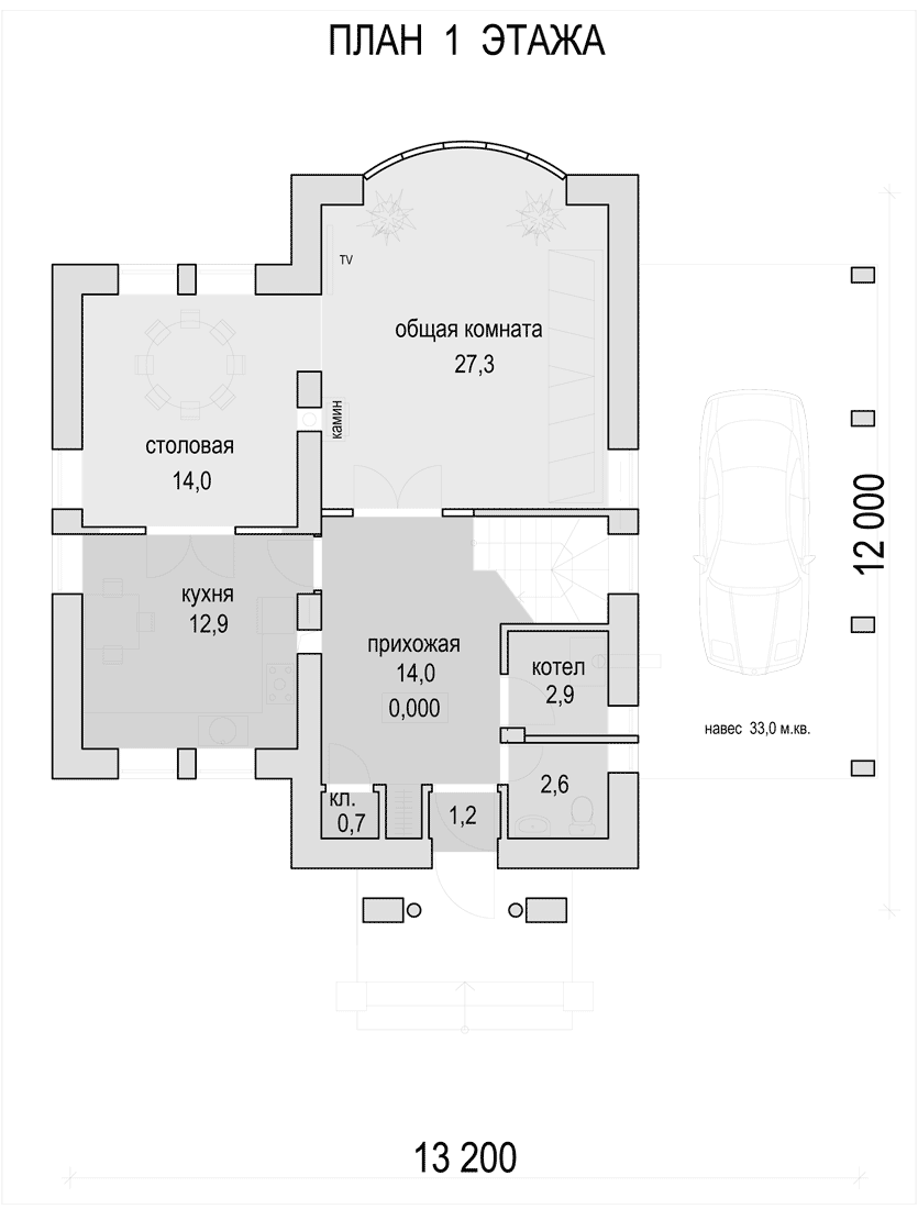 План проекта дома S1-155 фото 1