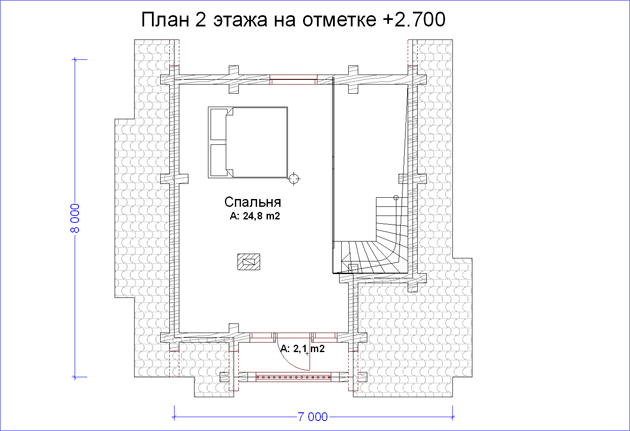 План проекта дома WB6-62-1 фото 2