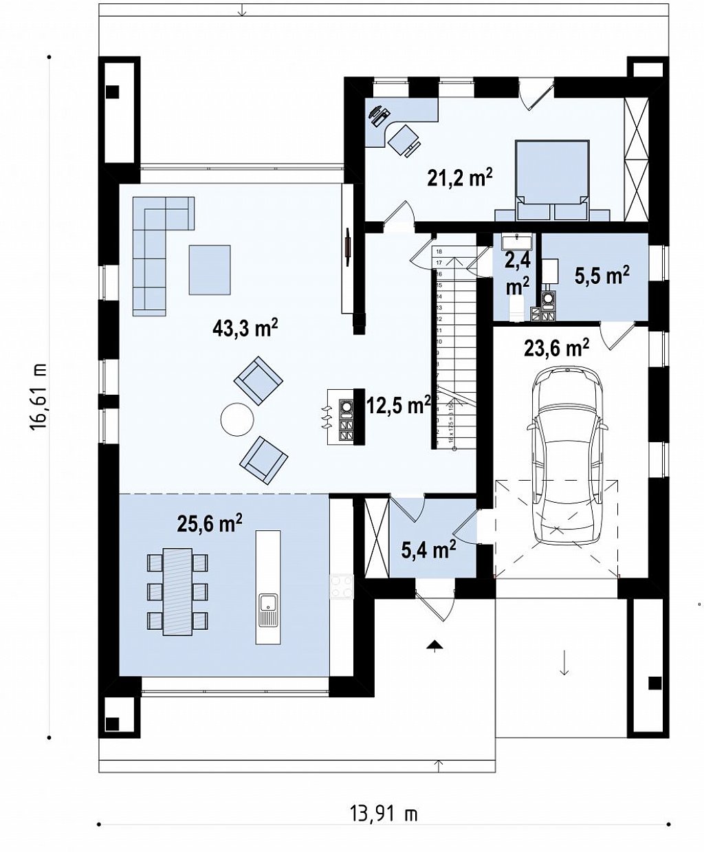 План проекта дома S3-405 фото 2