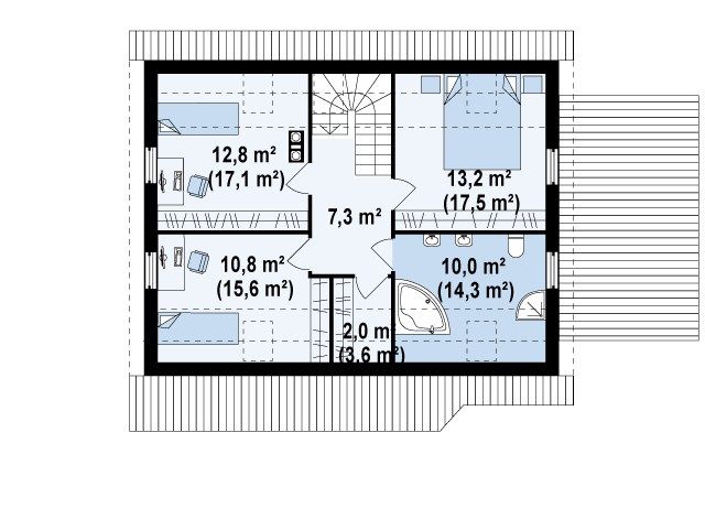План проекта дома S3-179-3 фото 2