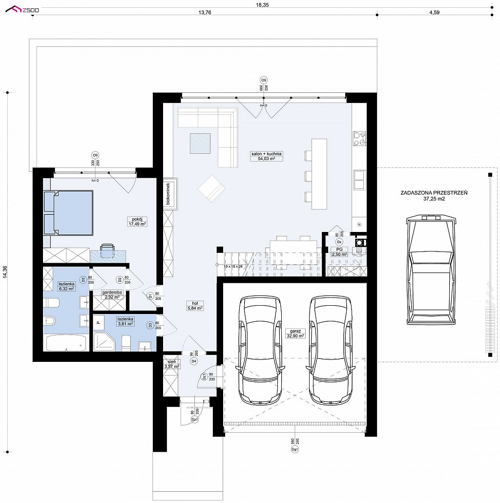 План проекта дома S3-200-3 фото 1
