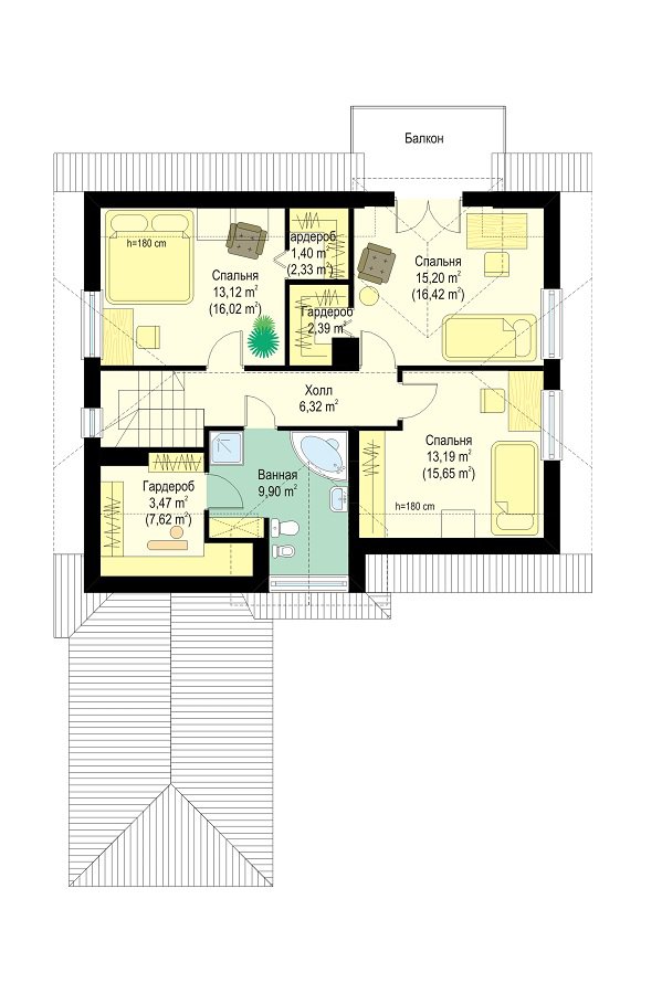 План проекта дома S8-184-1 фото 2
