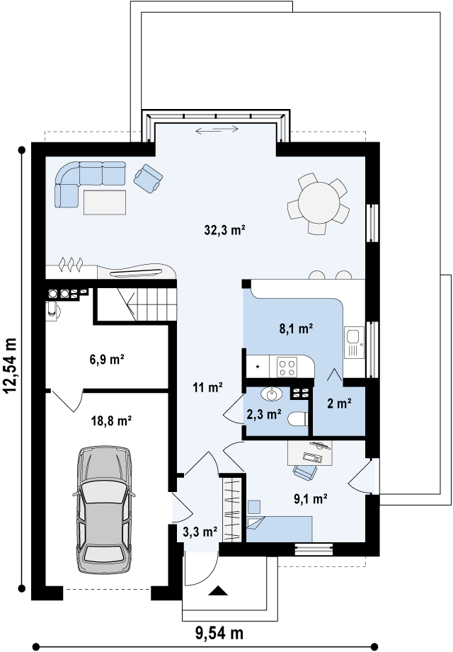 План проекта дома S3-177-1 фото 1