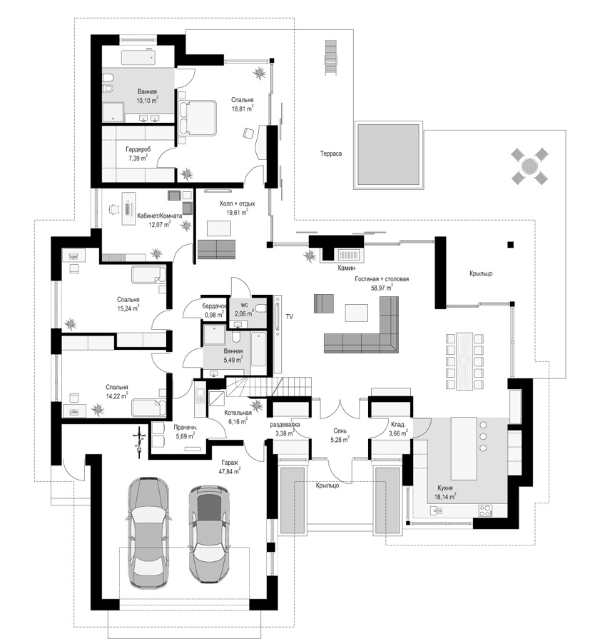 План проекта дома S8-314-1 фото 1
