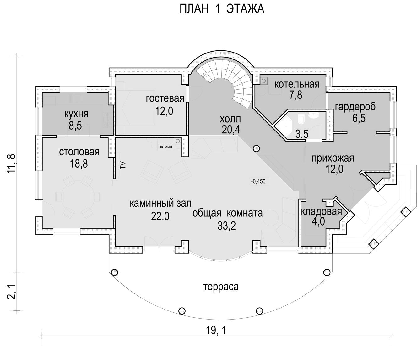 План проекта дома S1-249 фото 1