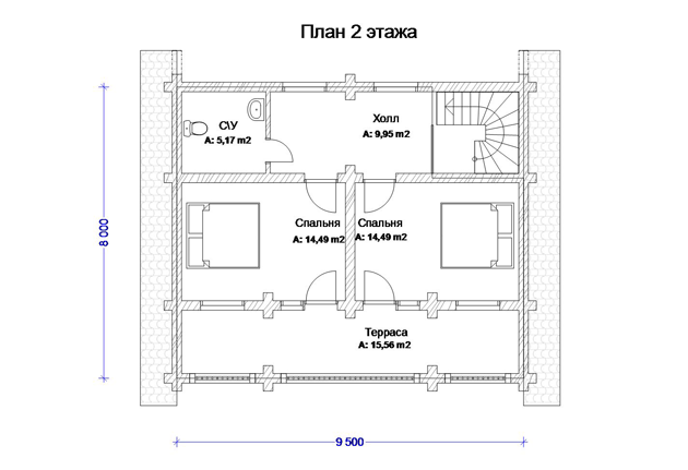 План проекта дома W6-125-1 фото 2