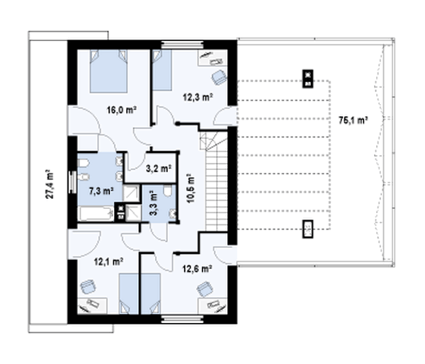 План проекта дома S3-226-2 фото 2