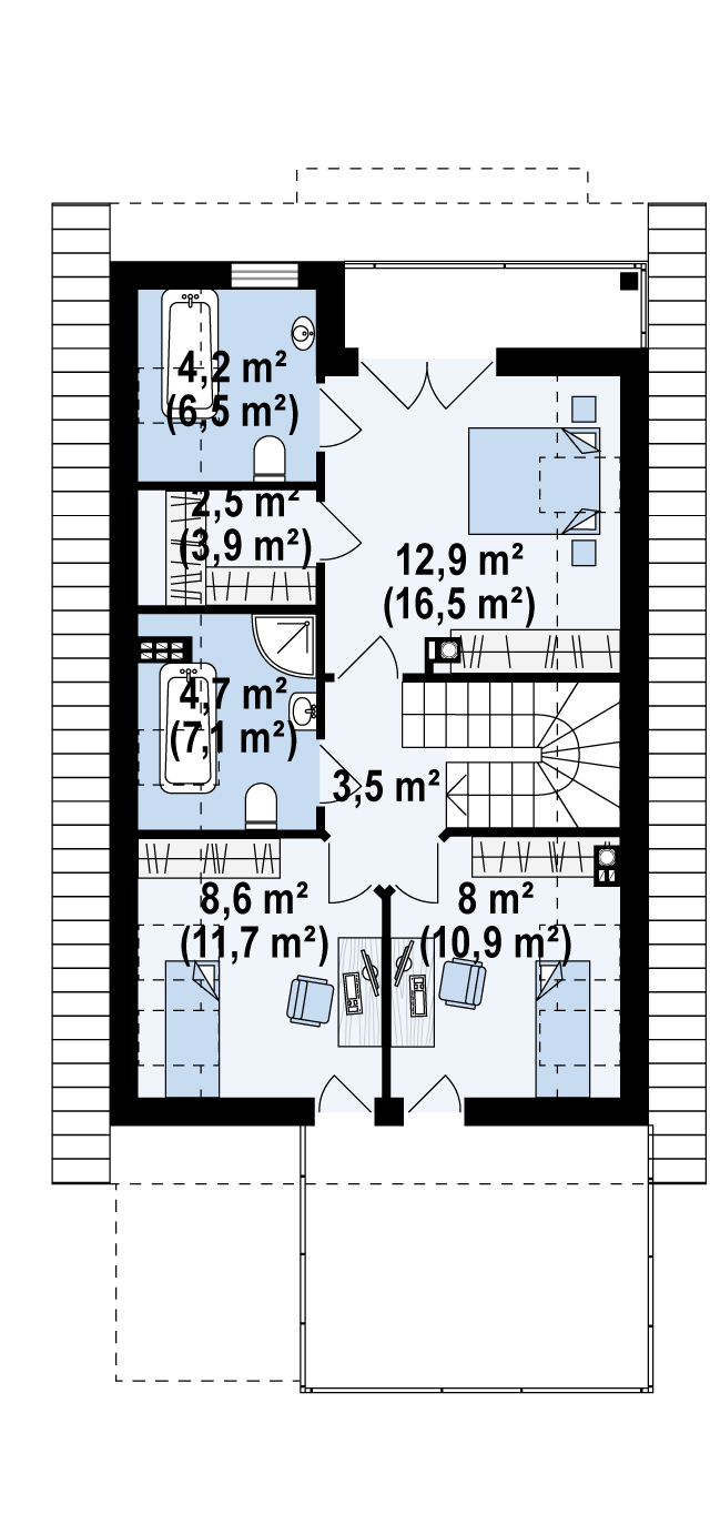 План проекта дома S3-144 фото 2